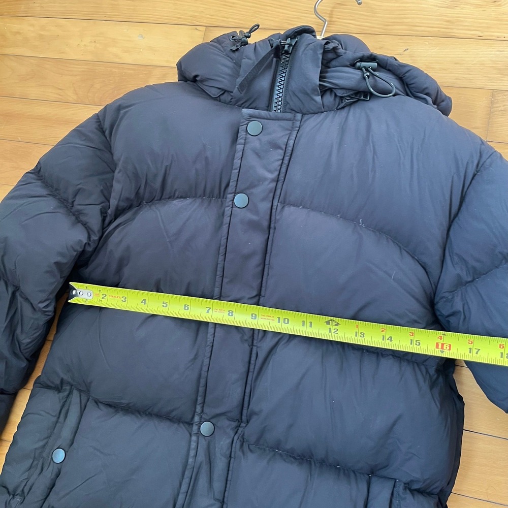 Tna Aritzia The Super Puff Black Goose Down Puffer Jacket Hooded XS Matte - Picture 10 of 10